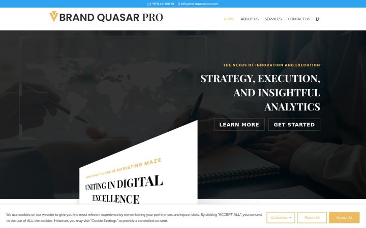 Screenshot of brandquasarpro.com