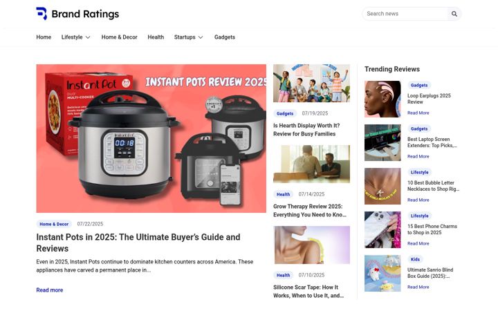 Screenshot of brandratings.net