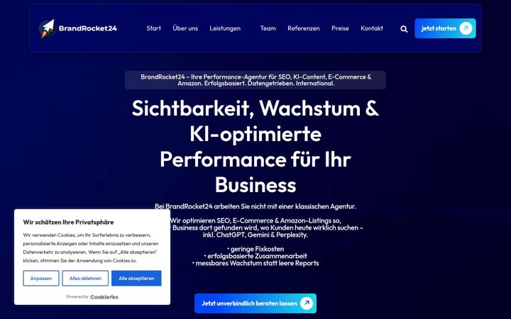 Screenshot of brandrocket24.com