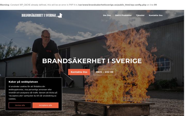 Captura de pantalla de brandsakerhetisverige.se