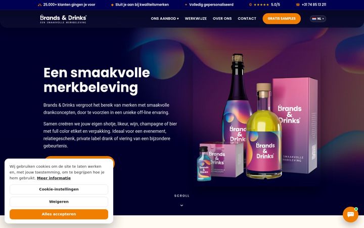 Screenshot of brandsanddrinks.com