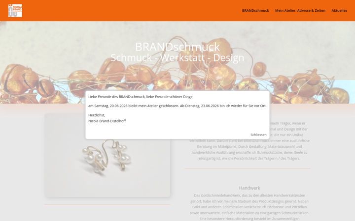 Ekrano kopija brandschmuck.de