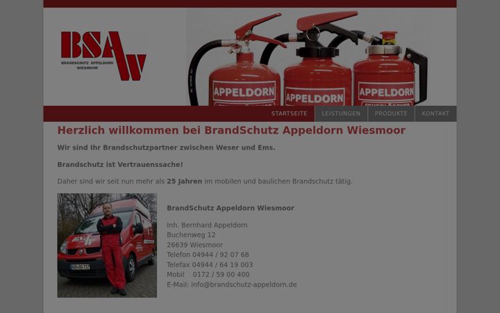 Ekrano kopija brandschutz-appeldorn.de