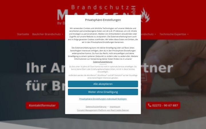 Екранна снимка на brandschutz-maassen.de