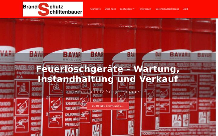 Posnetek zaslona brandschutz-schlittenbauer.de