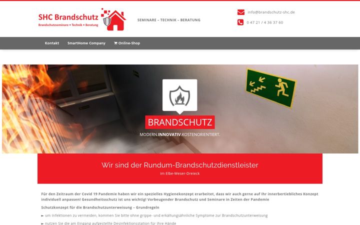 Posnetek zaslona brandschutz-shc.de