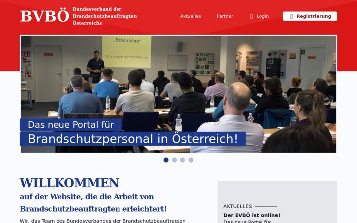 Screenshot of brandschutzbeauftragter.at