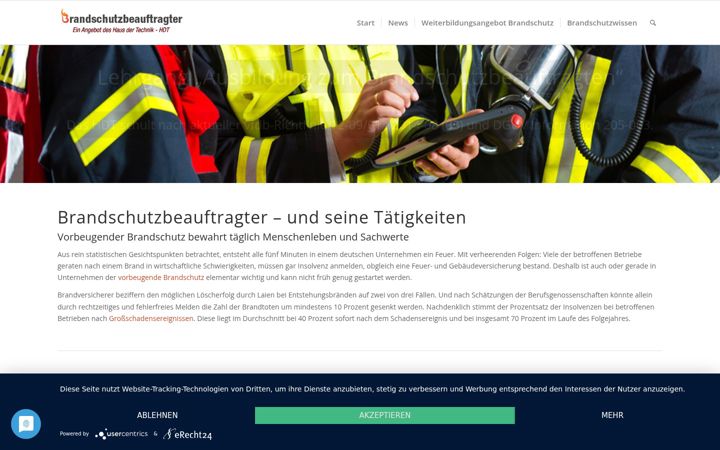 Screenshot of brandschutzbeauftragter.de
