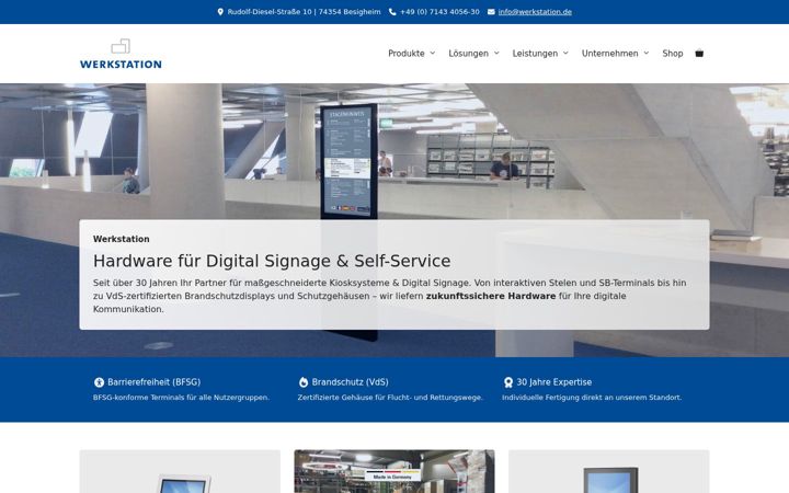 Screenshot of brandschutzdisplays.de