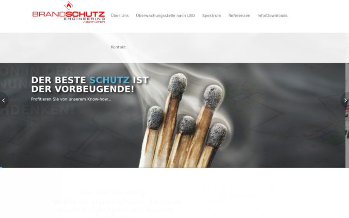 Screenshot of brandschutzengineering.de