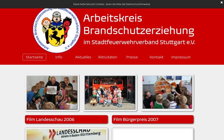Posnetek zaslona brandschutzerziehung-stuttgart.de