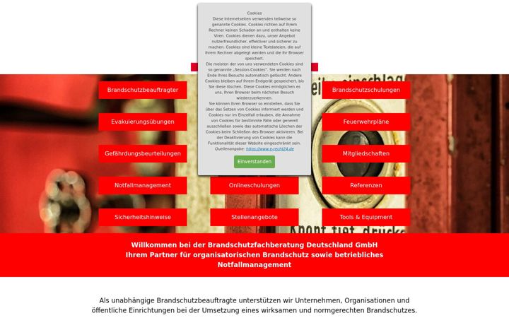 Posnetek zaslona brandschutzfachberatung.de