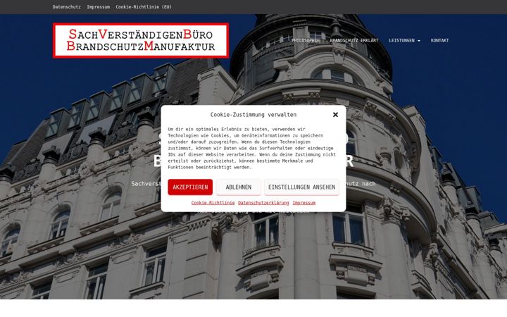 Posnetek zaslona brandschutzmanufaktur.de
