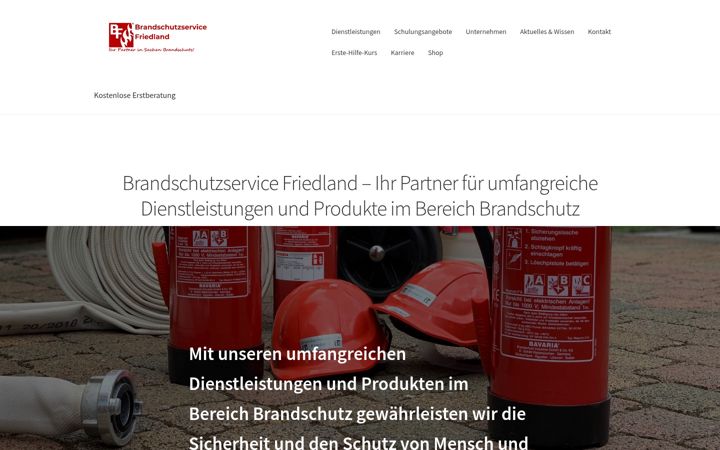 Screenshot of brandschutzservice-friedland.de