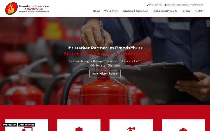 Posnetek zaslona brandschutzservice-wolfmaier.de