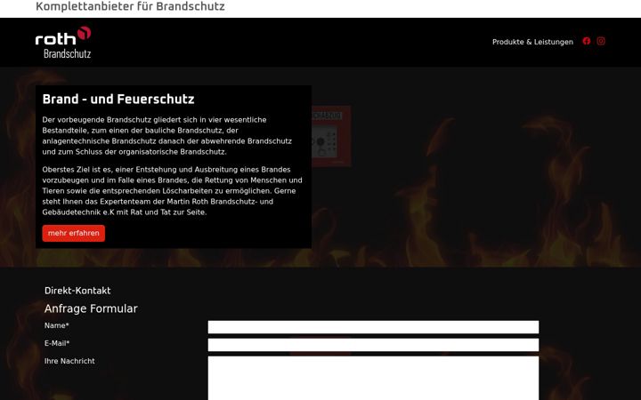 Screenshot of brandschutztechnik-roth.de