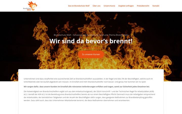 Screenshot of brandschutzwolf.de