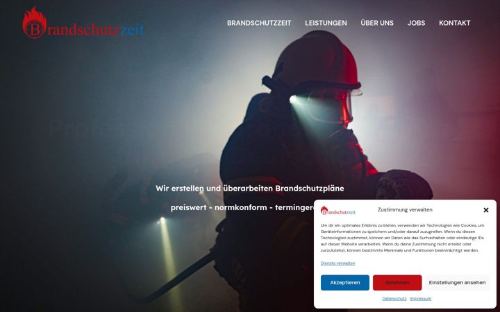 Skjámynd af brandschutzzeit.de