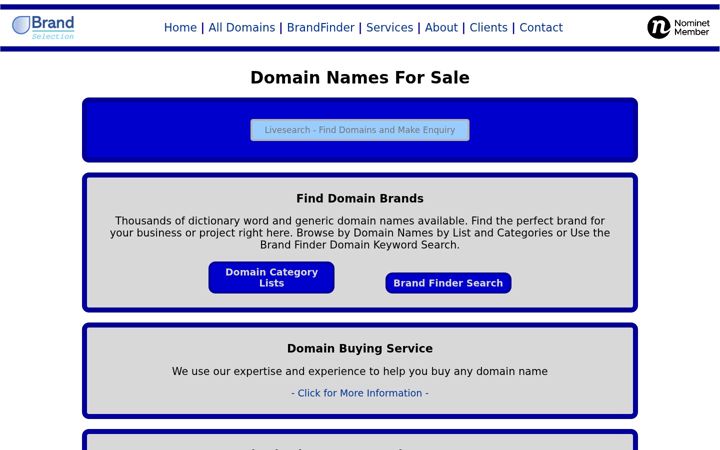 Screenshot of brandselection.co.uk