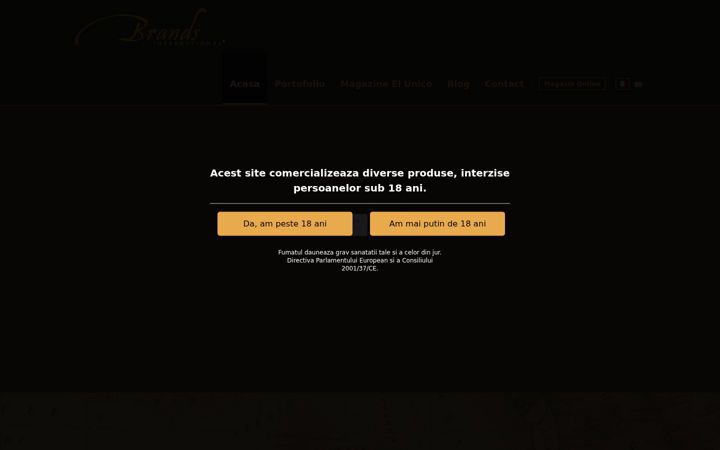 Screenshot stránky brandsinternational.ro