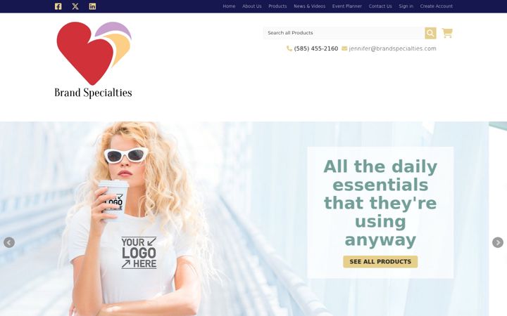Screenshot of brandspecialties.com