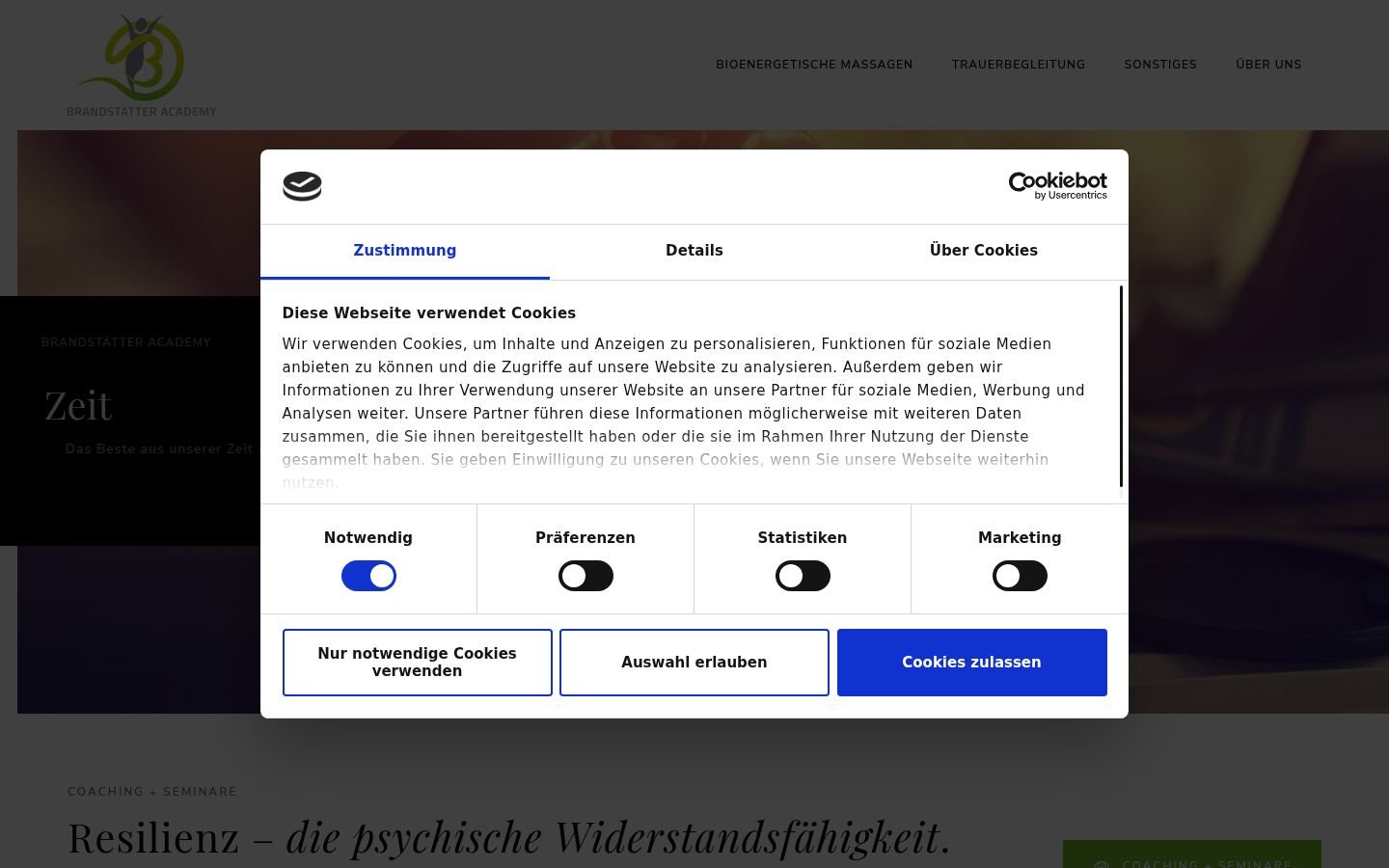 Screenshot tal-banner tal-kunsens muri qabel kwalunkwe interazzjoni