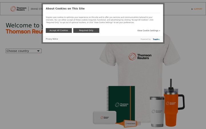 Screenshot of brandstore.thomsonreuters.com