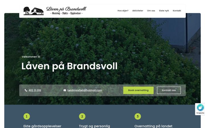 Snímek obrazovky brandsvollgard.no