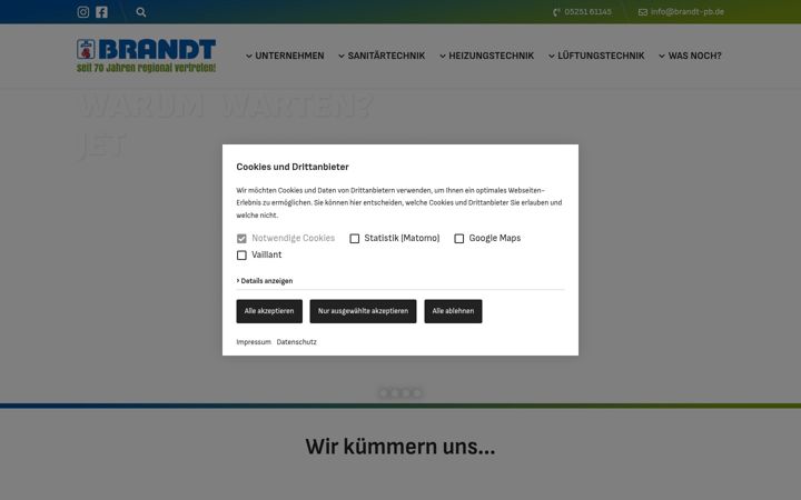 Screenshot of brandt-pb.de