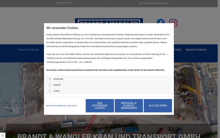 Screenshot von brandt-wangler.de