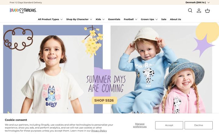 Screenshot of brandthreads.com