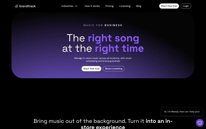 Screenshot του brandtrack.fm