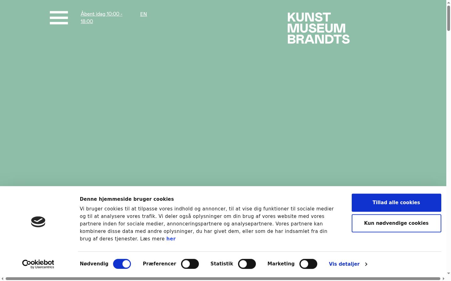 Screenshot van de toestemmingsbanner zoals getoond vóór enige interactie