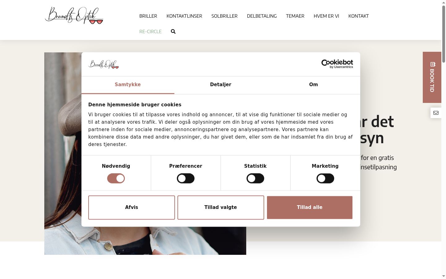 Capture d'écran de la bannière de consentement affichée avant toute interaction