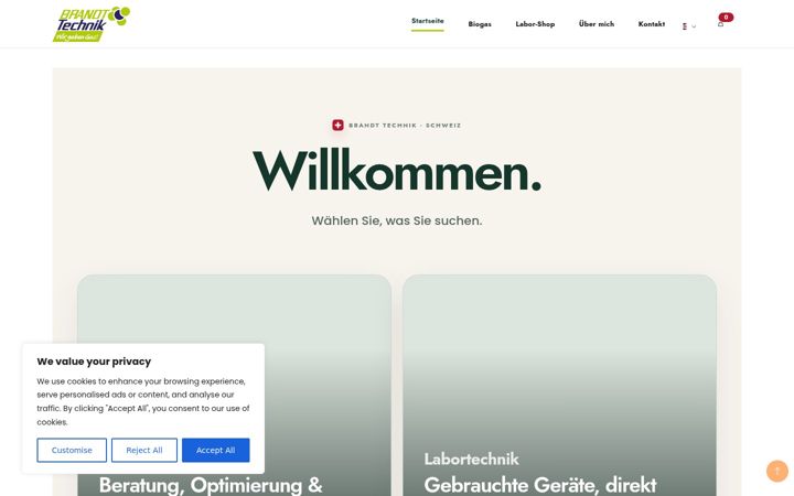 Screenshot of brandttechnik.ch