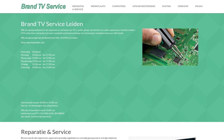 Screenshot of brandtvservice.nl