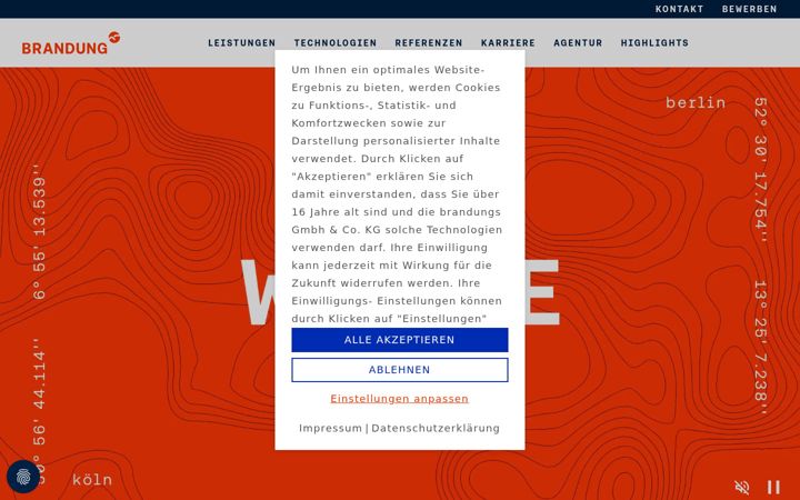 Screenshot του brandung.de