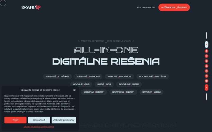 Screenshot of brandup.sk