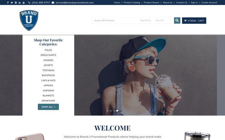 Screenshot of brandupromotional.com