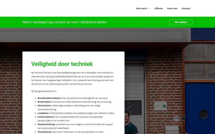Screenshot of brandveiligheid-duurzaamheid.nl