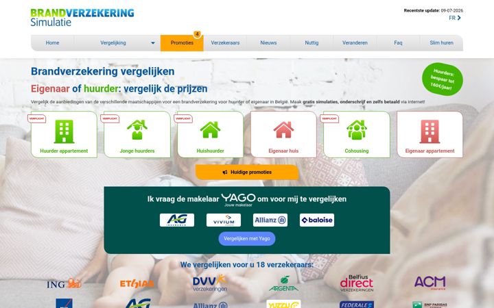 Screenshot of brandverzekering-simulatie.be