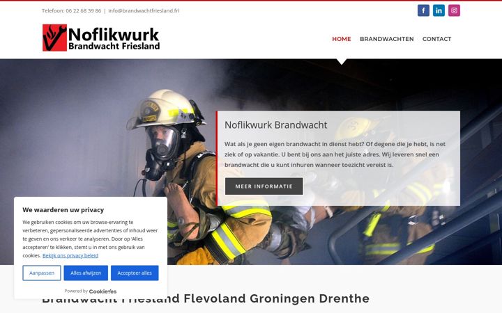 Screenshot of brandwachtfriesland.frl