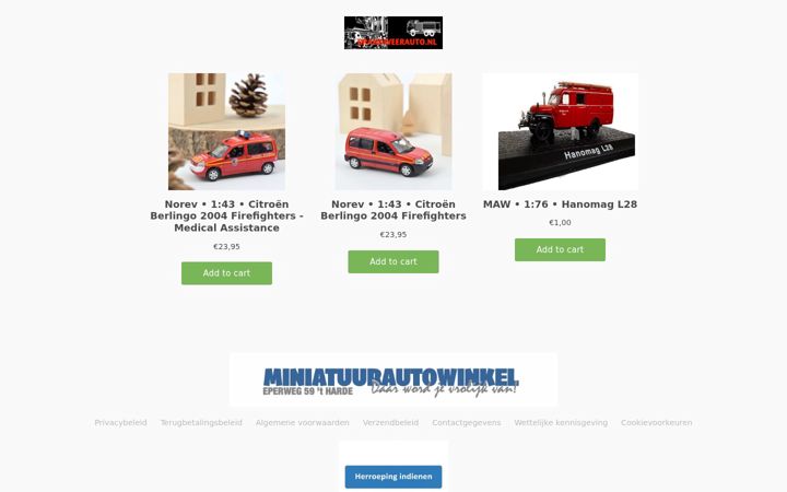 Screenshot of brandweerauto.nl