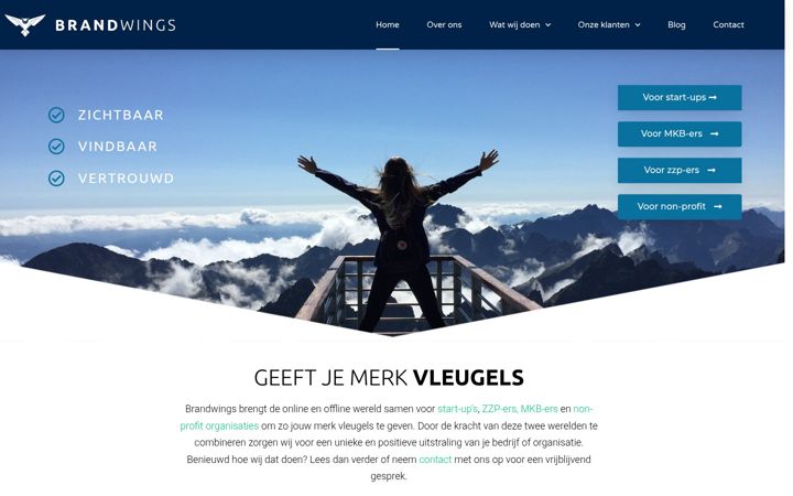 Ekrano kopija brandwings.nl