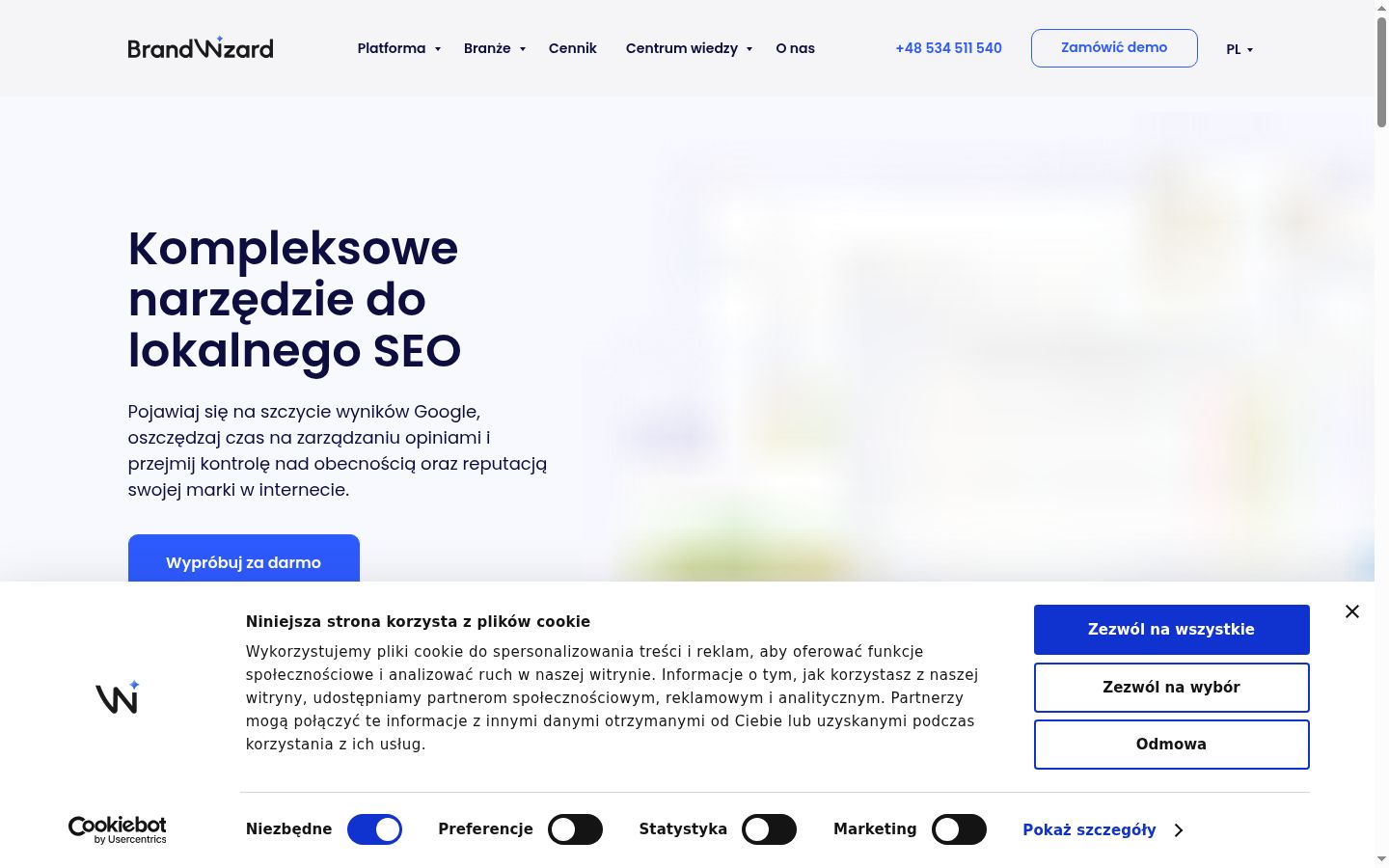 Screenshot tal-banner tal-kunsens muri qabel kwalunkwe interazzjoni