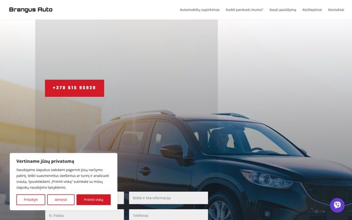 Screenshot of brangusauto.lt
