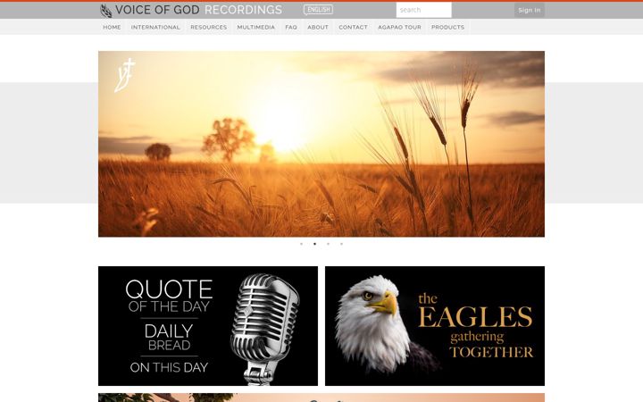Screenshot of branham.org