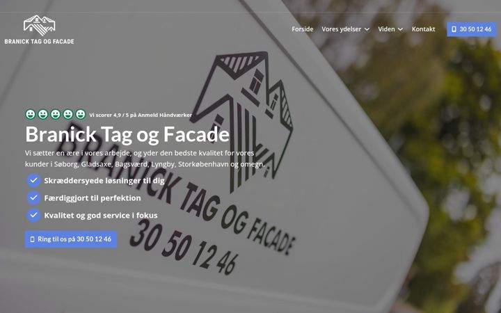 Screenshot of branicktagogfacade.dk