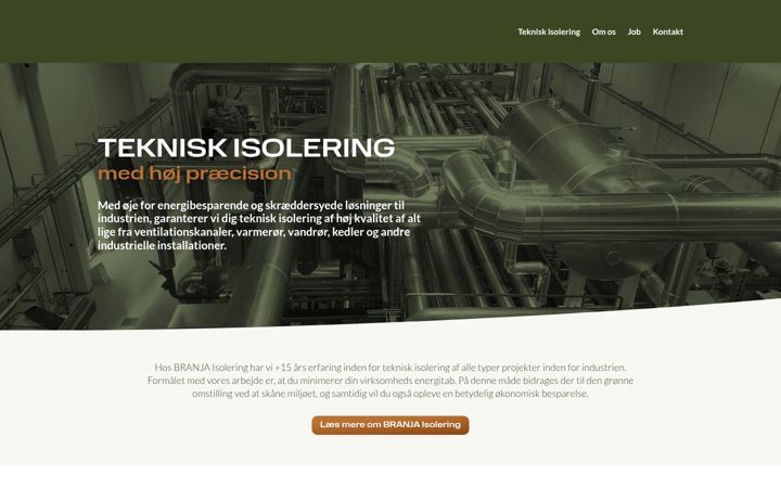 Screenshot of branjaisolering.dk