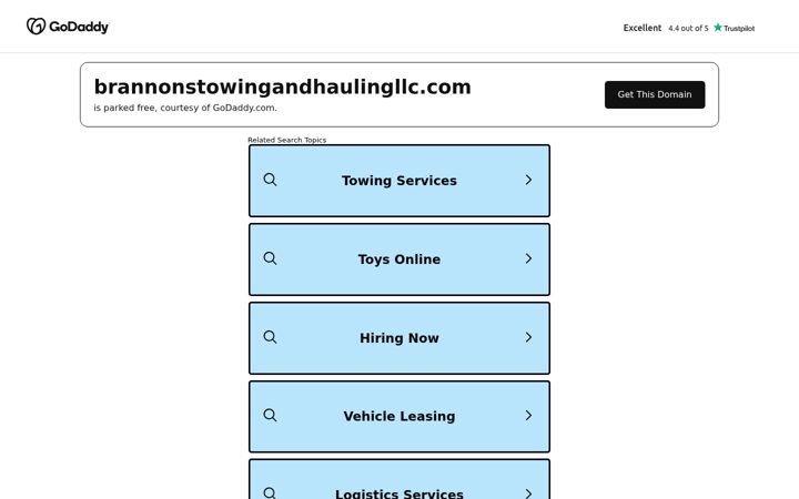 Screenshot of brannonstowingandhaulingllc.com